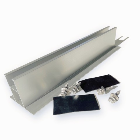 Sina minirail 6 cm inaltime prindere panouri fotovoltaice + 2 garnituri + 4 suruburi L350*75*60