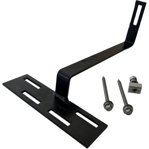Carlig prindere panou fotovoltaic pe tigla tip solzi+ 2 suruburi + bolt