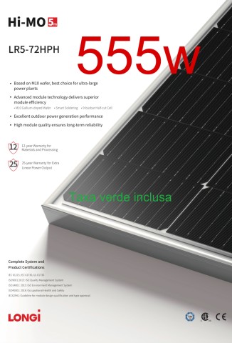 Panouri fotovoltaice LONGI 555 WP
