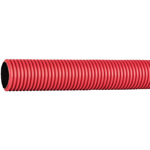 Tub flexibil perete dublu D40 rosu rola 50m
