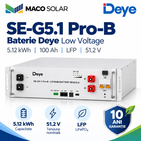 Acumulator Deye SE-G5.1 Pro-B 5.12Kwh LV