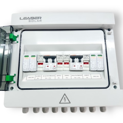 Tablou complet echipat 2 stringuri  cu sigurante, descarcatoare si soclu fotovoltaice premium 12 intrari