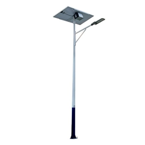 Stalp de iluminat 6 metri, cu panou solar, LED, 90W, IP65  gri
