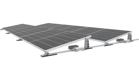 Kit sistem de montaj complet Est-Vest pentru 6 panouri solare, cadru scurt