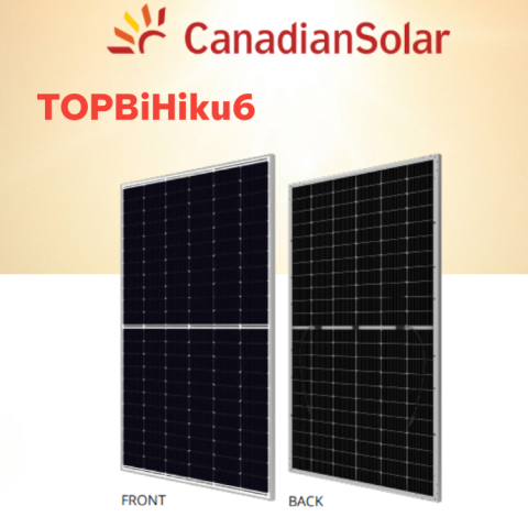 Panou fotovoltaic Canadian Solar 615W  N-type TOPCon, Bifacial CS6.2-66TB-615,Bifacial