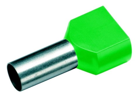 Tub de capac izolat verde 6 mm dublu( ferule)