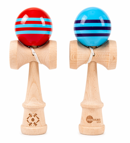 Jucarie Kendama USA Triple Stripe, dungata, 18 cm