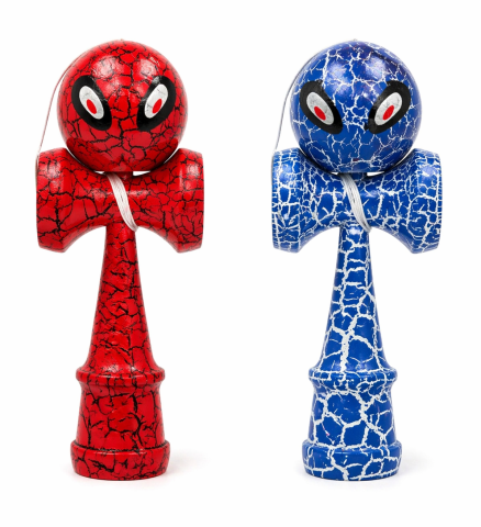 Jucarie Kendama Krom, 18 cm , din lemn , model SpiderMAN