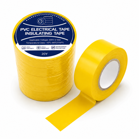 Bandă Izolatoare Electrică PVC 600V –19m , Galbena