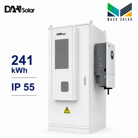 Baterie Industrială DAH Solar 241 kWh HV Outdoor IP55 LiFePO4 DHN-HVRES16R-G1, Sistem Stocare Energie C&I cu Răcire Activă și Protecție la Incendiu