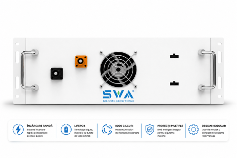 Baterie SWA 5.63kWh LiFePO4 25.6V 220Ah, modulara, pentru sisteme HV