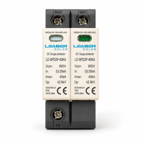 Descarcator DC 600 V cu semnalizare fotovoltaice SPD2P-40KA-600V
