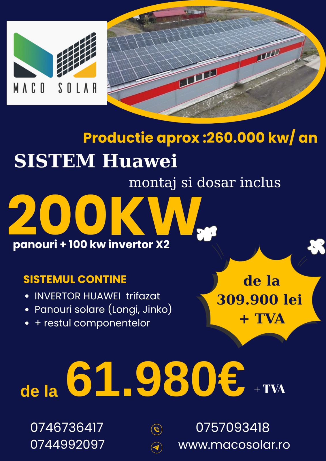 Sistem huawei 200kw