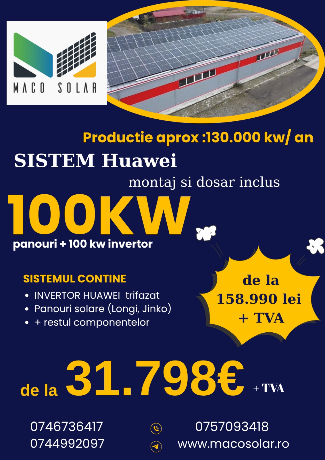 Sistem huawei 100kw